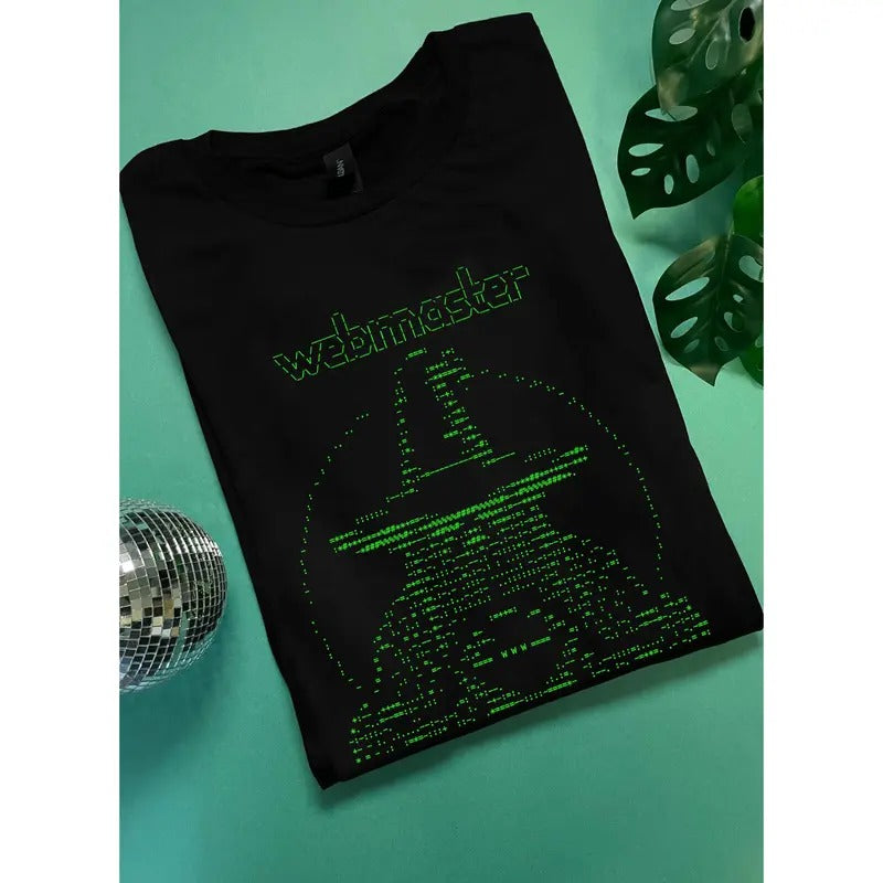Webmaster Wizard ascii by Terminal Research on black unisex t-shirt Hoodie, Sweatshirt | GrindPrints.com