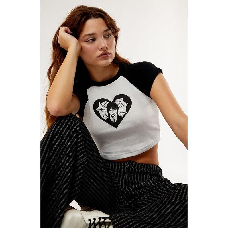 Wednesday Women's Love Note Raglan T-Shirt Hoodie, Sweatshirt | GrindPrints.com
