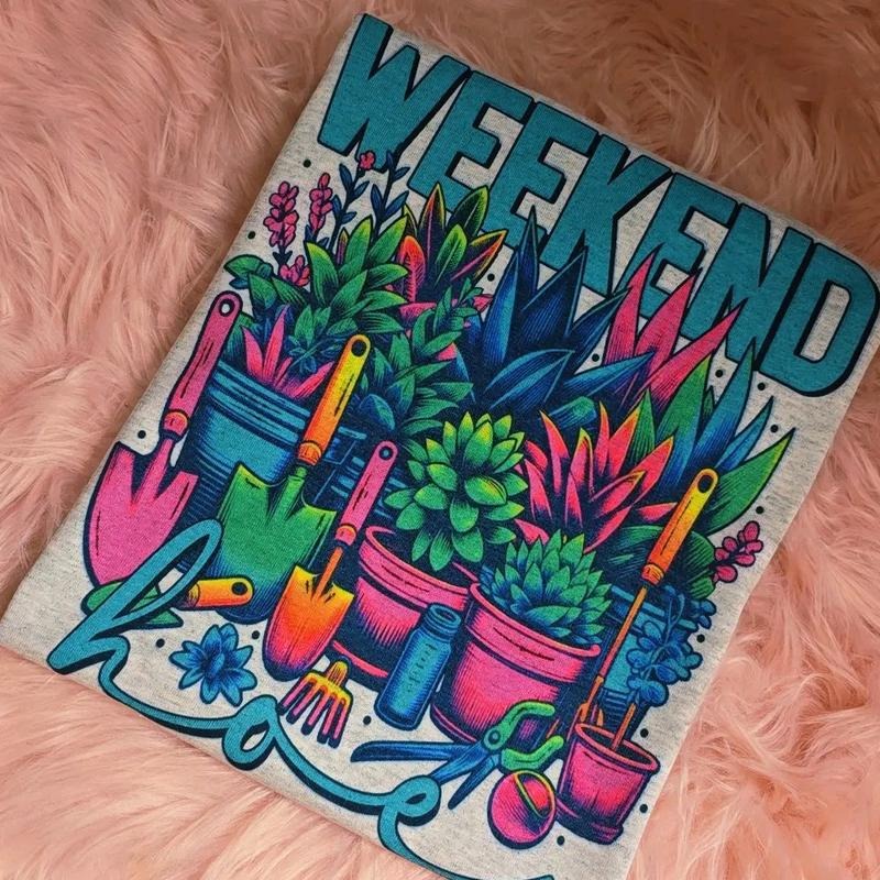 Weekend Plants Funny Graphic Tee Loose fit Hoodie, Sweatshirt | GrindPrints.com