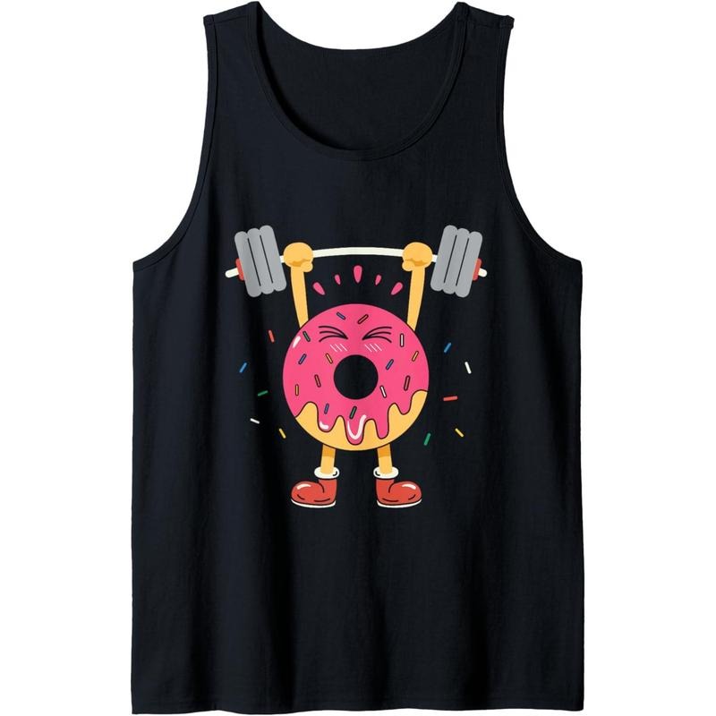 Weightlifting Funny Fitness Workout Gym Donut Lover Gift Tank Top made in usa T-Shirts, Hoodie, Sweatshirt | GrindPrints.com