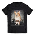 Welsh Corgi Dog Deadlift and Barbell Shrug Routine at Gym - Short-Sleeve Unisex T-Shirt Made in USA Hoodie, Sweatshirt