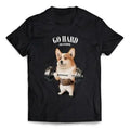 Welsh Corgi Dog Muscle Training and Weightlifting in Gym - Short-Sleeve Unisex T-Shirt Made in USA Hoodie, Sweatshirt