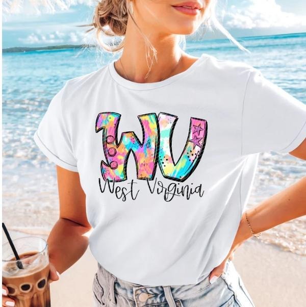 West Virginia Neon Splash DTF Transfers - THIS IS NOT A SHIRT Hoodie, Sweatshirt | GrindPrints.com