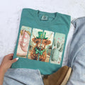 Western Brush Stroke Stpatrick's Stpatrick's Highland Cow St Pattys Retro St Patrick's Cowgirl Valentine T-Shirts,...