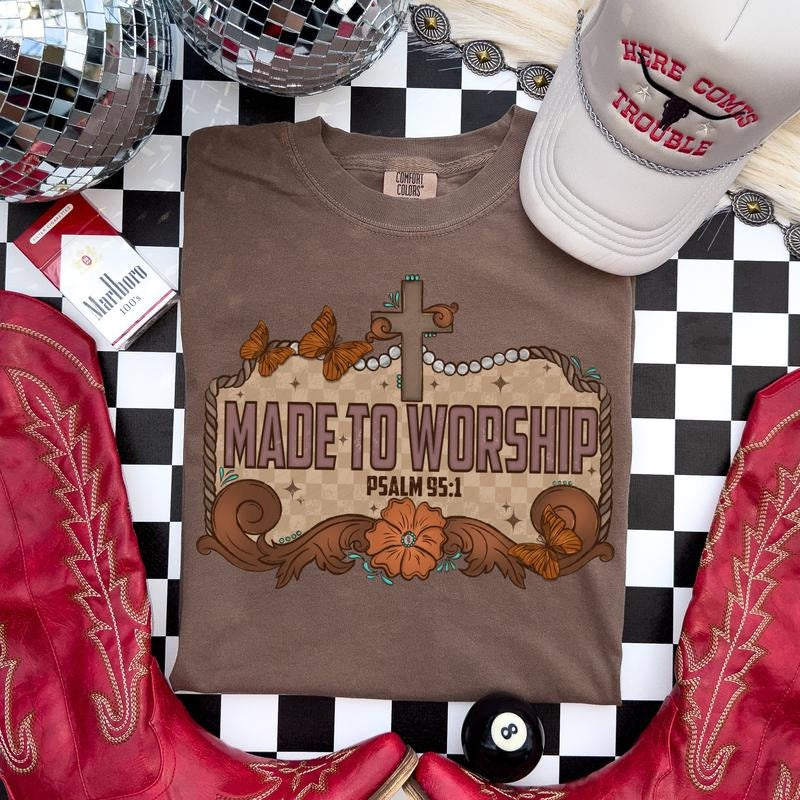 Western Made to Worship DTF Transfers - THIS IS NOT A SHIRT Hoodie, Sweatshirt | GrindPrints.com