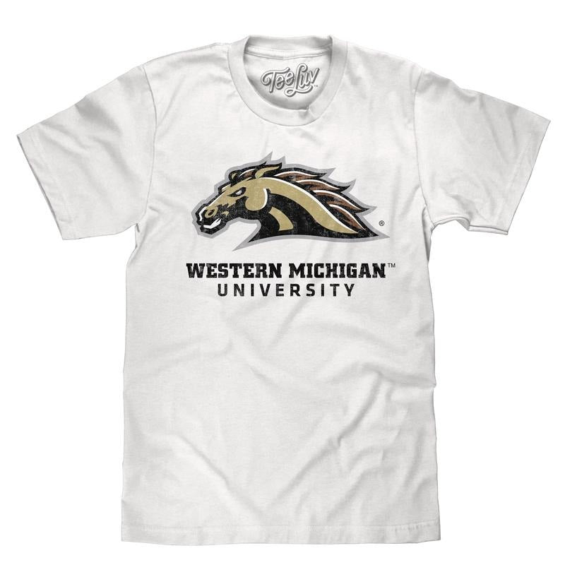 Western Michigan University Broncos T-Shirt - White Hoodie, Sweatshirt | GrindPrints.com
