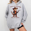 Western Rodeo Cat You've Just Buttered Your Last Biscuit Hoodie, Funny Cowboy Cat Tops, Cute Meowdy Partner Pullover,...