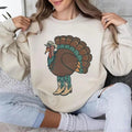 Western Turkey Sweatshirt, turquoise Turkey Sweatshirt, western thanksgiving Shirt, cowboy TurkeyShirt, Turquoise...