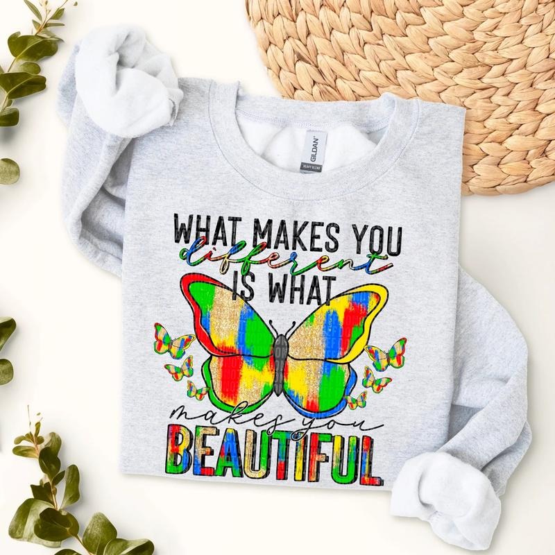 What Makes You Different Is What Makes You Beautiful DTF Transfers - THIS IS NOT A SHIRT Hoodie, Sweatshirt | GrindPrints.com