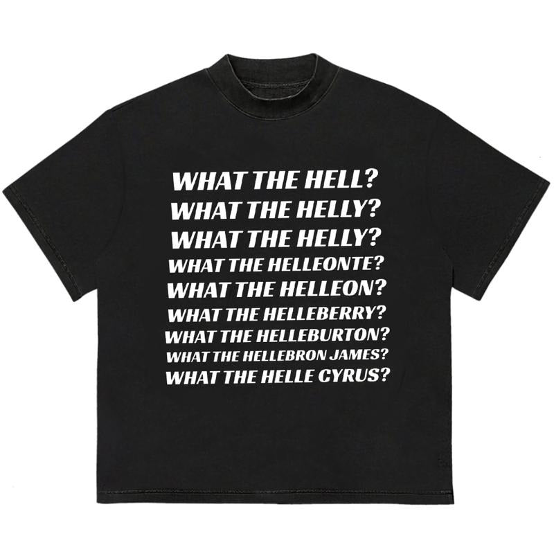 What The Hell T-Shirt Stylish Gift for Her Relaxed Fit Retro Graphic Tee Hoodie, Sweatshirt | GrindPrints.com