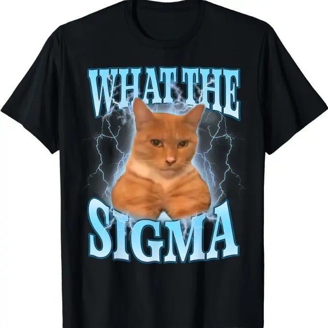 What The Sigma Meme Cat Ironic Brainrot T-Shirtstyle{n002}2 T-Shirts, Hoodie, Sweatshirt | GrindPrints.com