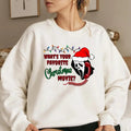 What's Your Favorite Christmas Movie Tshirt Sweatshirt, Scary Movie Lover Gift, Cute Horror Movie Tee, Unisex Sweater...