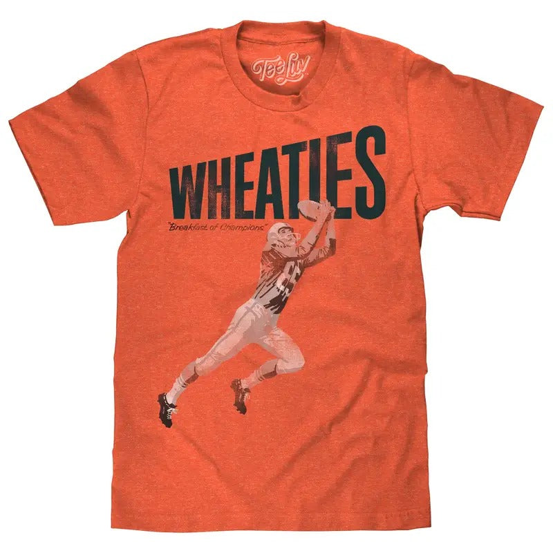 Wheaties Breakfast of Champions Football Player T-Shirt - Orange Hoodie, Sweatshirt | GrindPrints.com