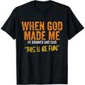 When God Made Me Funny Quote Black Small Short Sleeve Classic Fit Cotton Polyester Blend Made USA T-Shirts, Hoodie, Sweatshirt