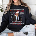 When S4nta Squeezes His Fat White As Ugly Christmas Sweatshirt, Clark Griswold Christmas Shirt, Griswold Vacation Shirt...