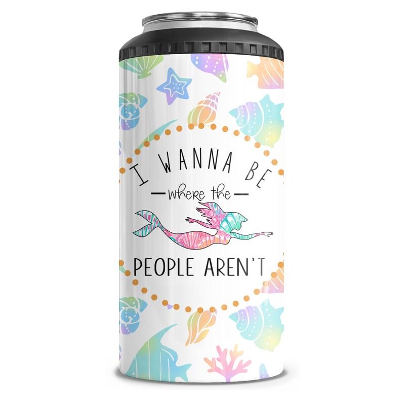 Where The People Aren't 4-in-1 Can Cooler Tumbler Combo T-Shirts, Hoodie, Sweatshirt | GrindPrints.com