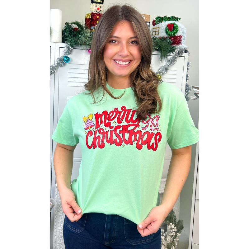 Whimsy Merry Christmas Graphic T-Shirt Hoodie, Sweatshirt | GrindPrints.com