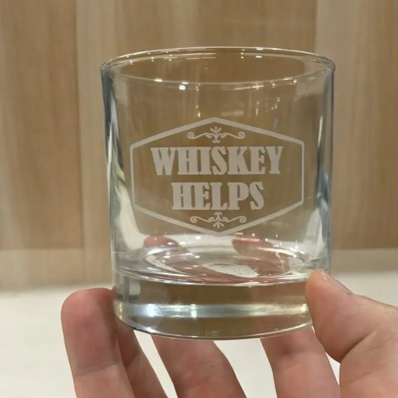 Whiskey Helps 10.5 oz Rocks Glass T-Shirts, Hoodie, Sweatshirt | GrindPrints.com
