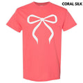 White Bow Coquette Puff Gildan Short Sleeve T-Shirt Hoodie, Sweatshirt | GrindPrints.com