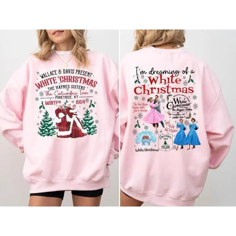 White Christmas Movie 1954 Shirt, Haynes Sisters Sweatshirt, Columbia Inn Shirt, Funny Xmas Tee, Gift For Winter Season,...