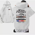 White Ferrari Hoodie Frank Ocean Blonde Hoodie Retro Car, Frank Ocean Hoodie T-Shirts, Sweatshirt | GrindPrints.com