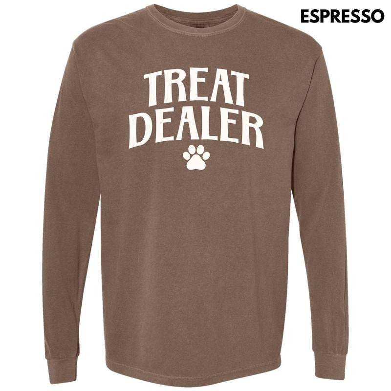 White Treat Dealer Long Sleeve Comfort Colors T-Shirt 'NLB' Hoodie, Sweatshirt | GrindPrints.com