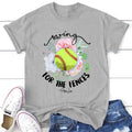 Swing For The Fences Softball Tee, Proudly Printed In The USA, Tee Gray / White, #sassy #cute #colorprint Hoodie, Sweatshirt