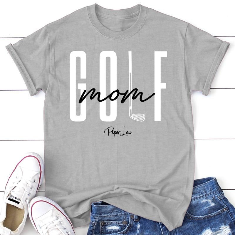 Golf Mom Club Tee, Proudly Printed In The USA, Tee Gray / White, #sassy #cute #colorprint Hoodie, Sweatshirt