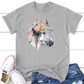 Horse Boho Headdress Tee, Proudly Printed In The USA, Tee Gray / White, #sassy #cute #colorprint Hoodie, Sweatshirt