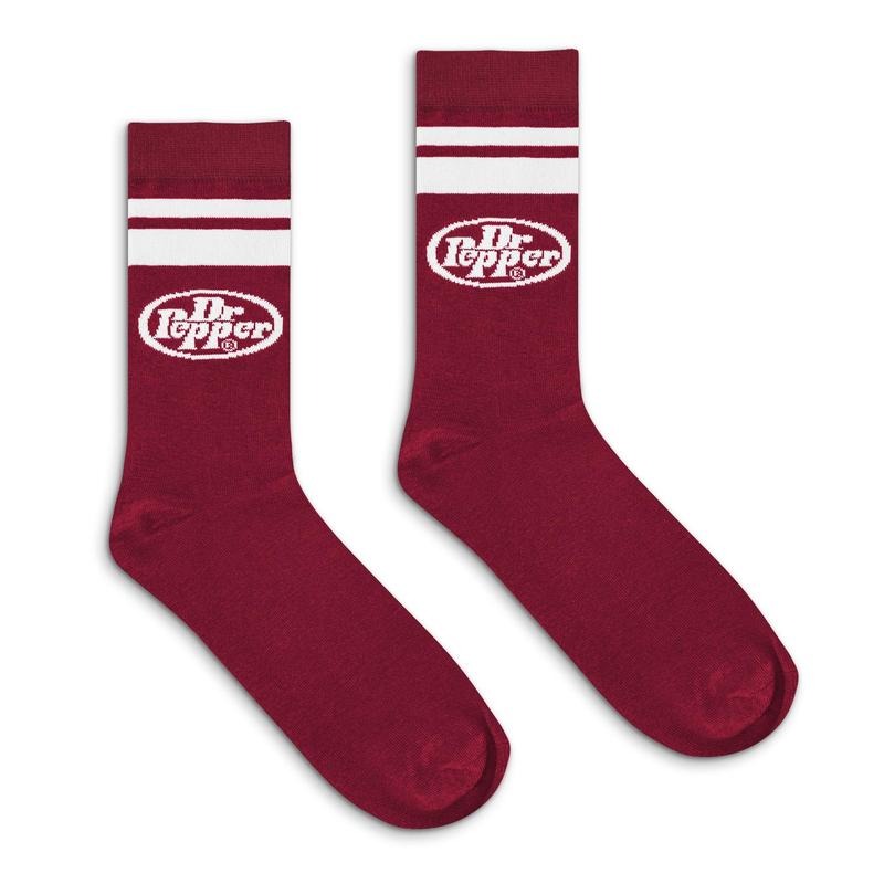 Dr Pepper Soda Logo Crew Socks - Burgundy/White T-Shirts, Hoodie, Sweatshirt | GrindPrints.com