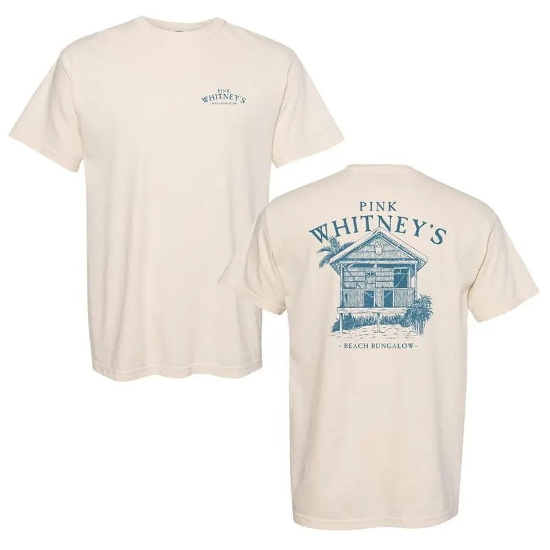 Whitney's Beach Bungalow Tee, Full Color, For Men, For Women Classic Cotton Hoodie, Sweatshirt | GrindPrints.com