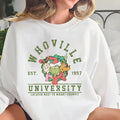Whoville University Vintage Style Sweatshirt, Classic Whoville Holiday Shirt,Retro Christmas Whoville Sweater, Xmas...
