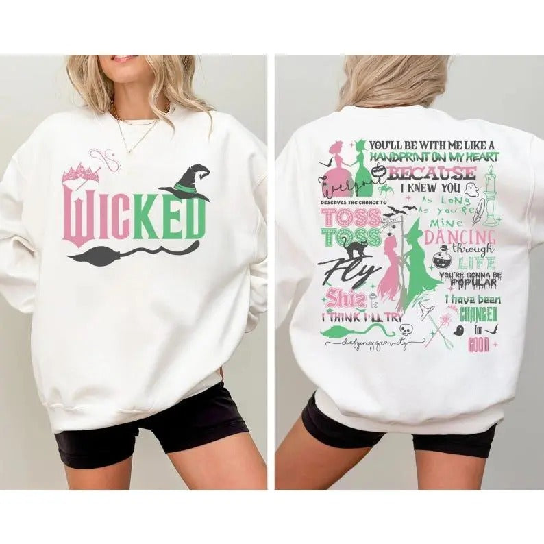 Wicked 2 Side Wicked Defy Gravity Wizard Oz Wicked Wizard Oz Shirt Broomstick T-Shirts, Hoodie, Sweatshirt