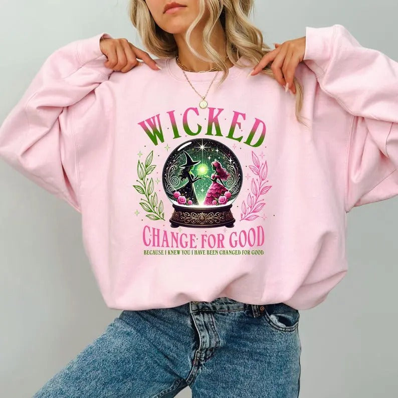 Wicked Inspired Kids and Adult Jumper Sweatshirt, Gift For Women and Man Unisex Sweatshirt T-Shirts, Hoodie | GrindPrints.com