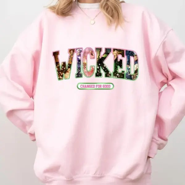 Wicked Musical Sweatshirt with Defy Gravity Broomstick Magic Wand - Fabric, Pullover T-Shirts, Hoodie | GrindPrints.com