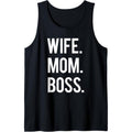 Wife Mom Boss Funny Workout Gym Motivational Womens Gift Tank Top made in USA T-Shirts, Hoodie, Sweatshirt | GrindPrints.com