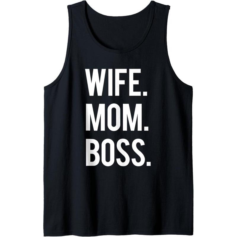 Wife Mom Boss Funny Workout Gym Motivational Womens Gift Tank Top made in USA T-Shirts, Hoodie, Sweatshirt | GrindPrints.com
