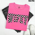 Wifey Black Checkered Comfort Colors T-Shirt 'NLB' Hoodie, Sweatshirt | GrindPrints.com