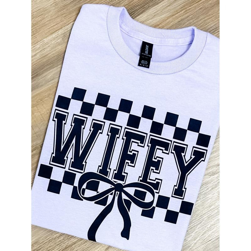 Wifey Checker Graphic Tee Hoodie, Sweatshirt | GrindPrints.com