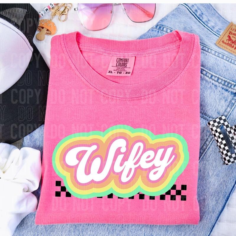 Wifey DTF Transfers - THIS IS NOT A SHIRT Hoodie, Sweatshirt | GrindPrints.com