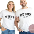Wifey Hubby T-shirt, Honeymoon & Bridal Gift, Wife T-shirt, Wifey Bride Tee, Mr Mrs Tshirt, Anniversary Just married...