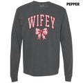 Wifey Red Ginger Jar Florals Long Sleeve Comfort Colors T-Shirt 'NLB' Hoodie, Sweatshirt | GrindPrints.com