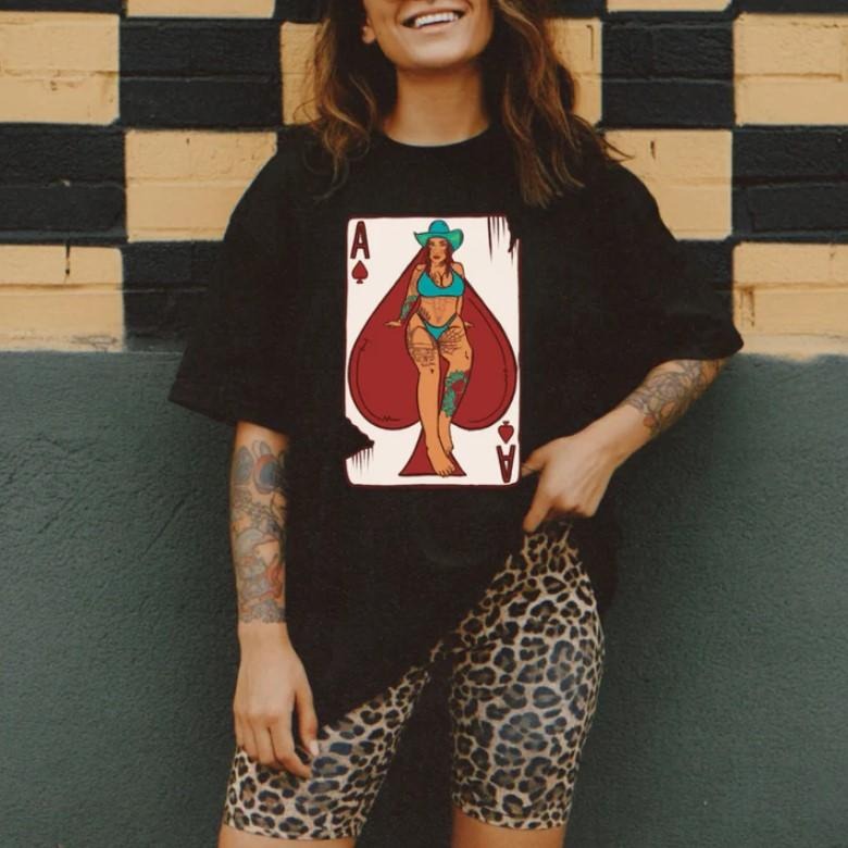 Wild Card Tee, graphic tees women, western outfits women, western tops clothing, rodeo cowgirl outfits women, country...