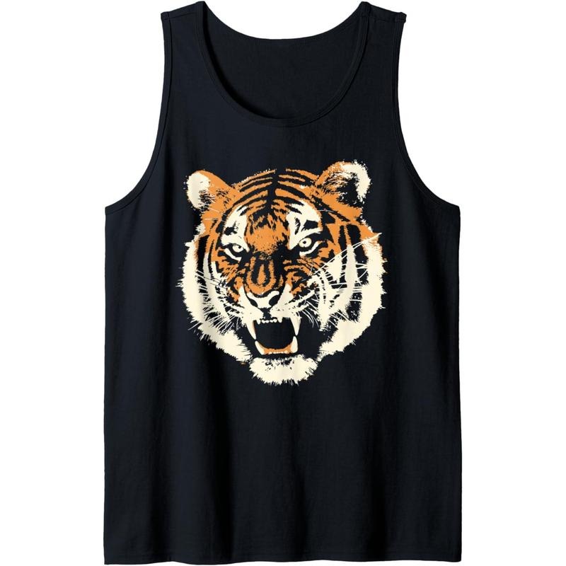 Wild Tiger Head Savage Angry Animal Tank Top MADE USA T-Shirts, Hoodie, Sweatshirt