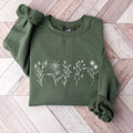 Wildflowers Sweatshirt, Flower Crewneck Sweatshirt, Floral Sweatshirt For Women, Flower Lover Shirt, Flowers Tee, Women...