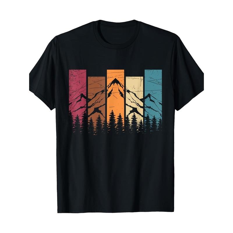 Wildlife Forest Natural Trees Vintage Outdoor Mountain Hiking T-shirt Made in USA Hoodie, Sweatshirt | GrindPrints.com