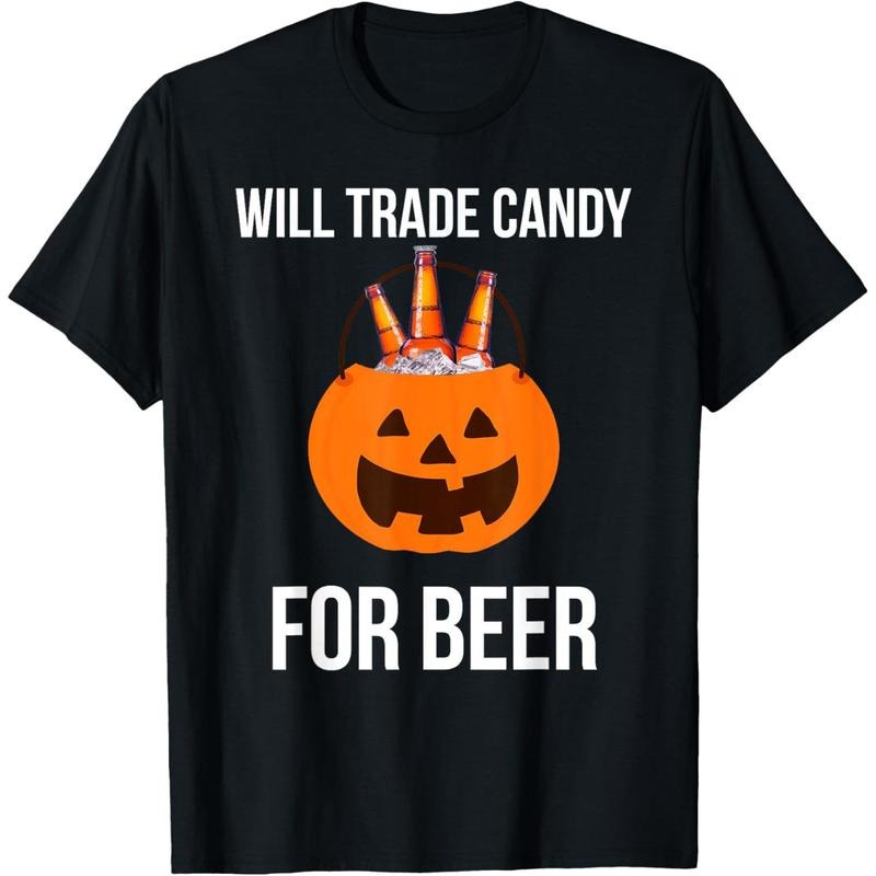 Will trade candy for beer college Halloween costume adult T-Shirt made in us Hoodie, Sweatshirt | GrindPrints.com