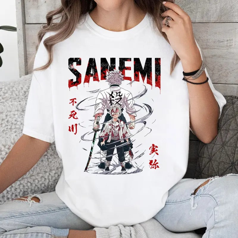 Wind Hashira DM Characters Shirt Crewneck Hoodie, Anime Otaku Shirt Comfort Cotton Sweatshirt | GrindPrints.com