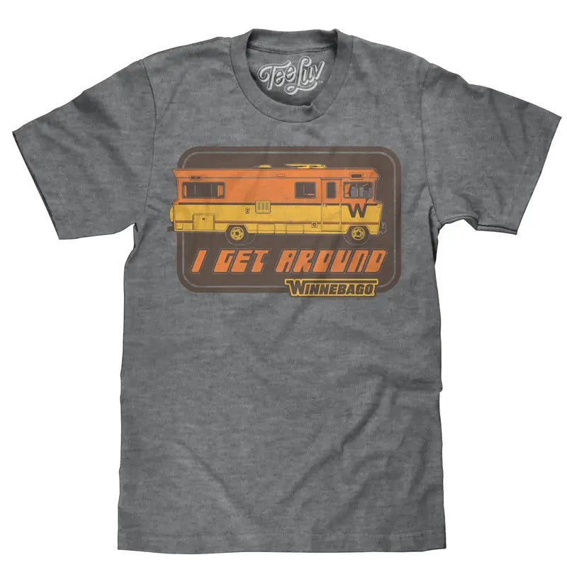 Winnebago "I Get Around" T-Shirt - Gray Hoodie, Sweatshirt | GrindPrints.com