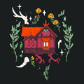Winter Baba Yaga 8x8 inch art print T-Shirts, Hoodie, Sweatshirt | GrindPrints.com